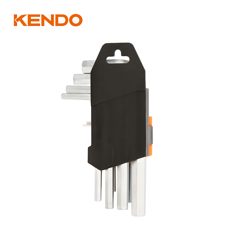 9pc Bộ chìa khóa lục giác cánh tay gấp tiêu chuẩn bằng thép carbon cao