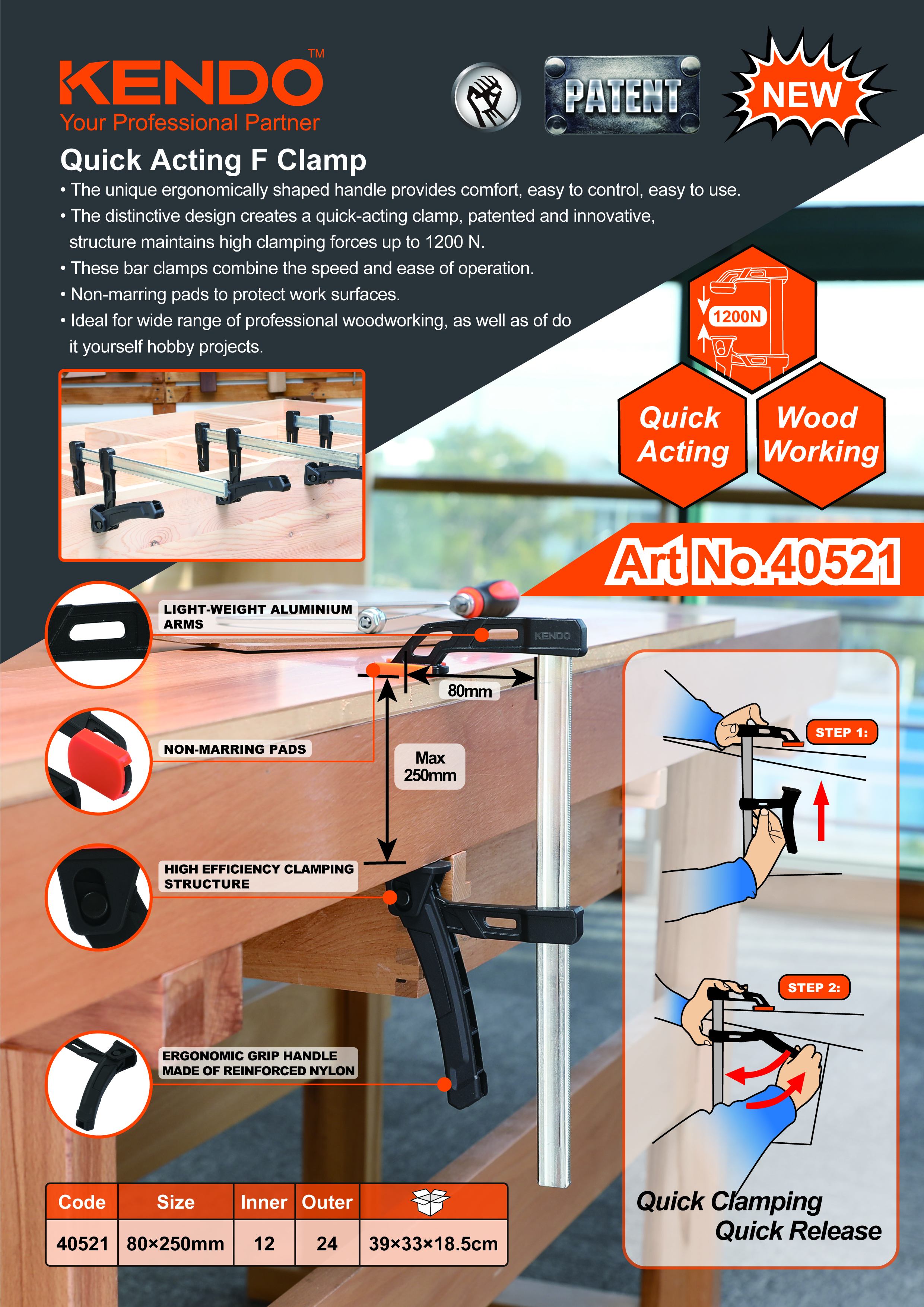 kẹp F t&aacute;c dụng nhanh