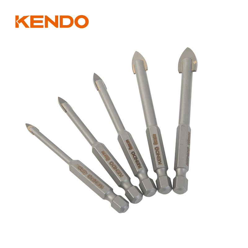 Bộ mũi khoan thủy tinh 5 chiếc, Hex. Chuôi thay đổi nhanh