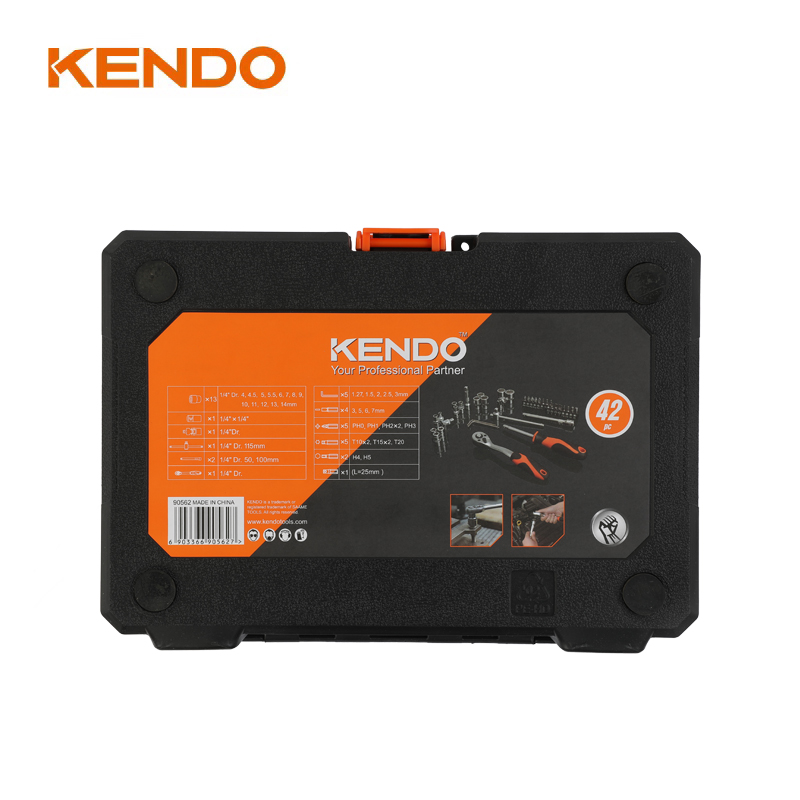 42pc 1/4' Bộ ổ cắm Dr.