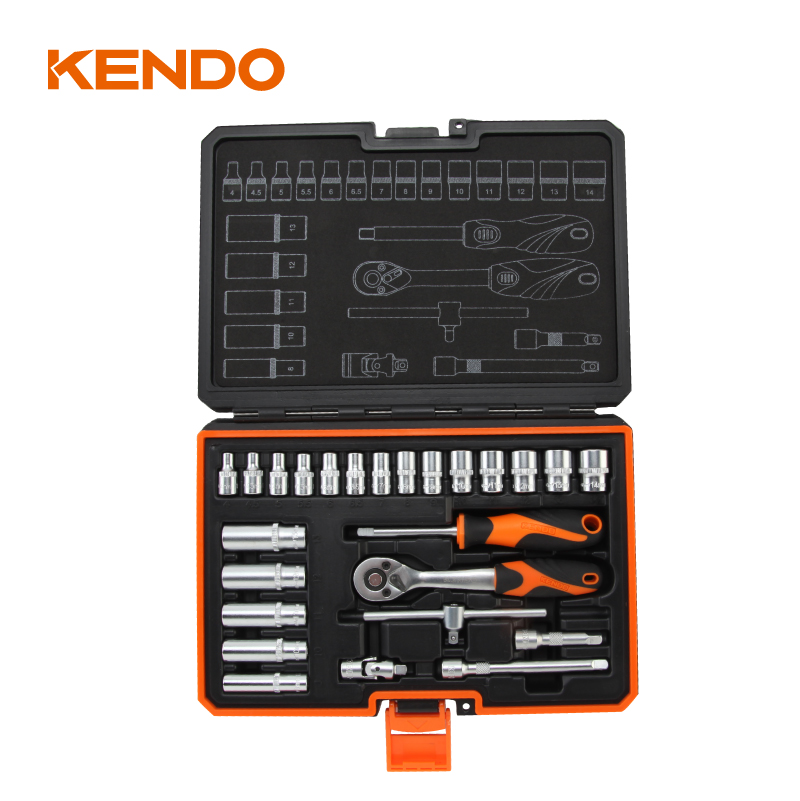 25pc 1/4' Bộ ổ cắm Dr.