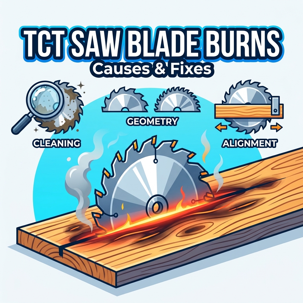 Tại sao lưỡi cưa đĩa TCT lại đốt gỗ? Nguyên nhân và cách khắc phục phổ biến